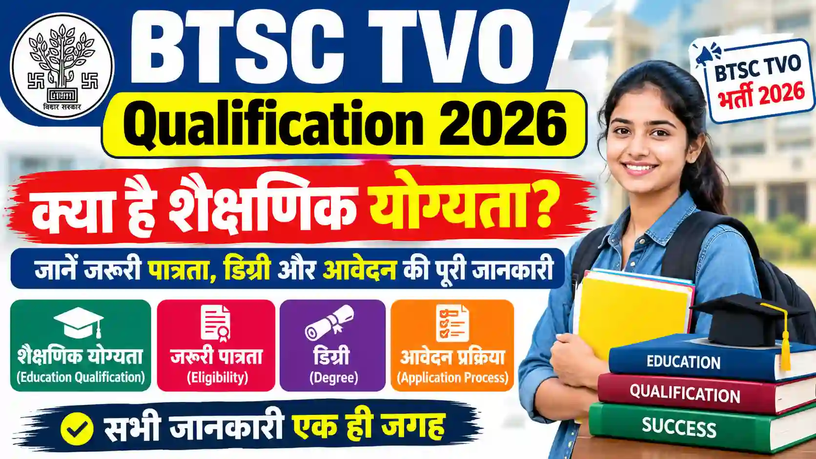 BTSC TVO Qualification 2026: क्या है शैक्षणिक योग्यता? जानें जरूरी पात्रता, डिग्री और आवेदन की पूरी जानकारी